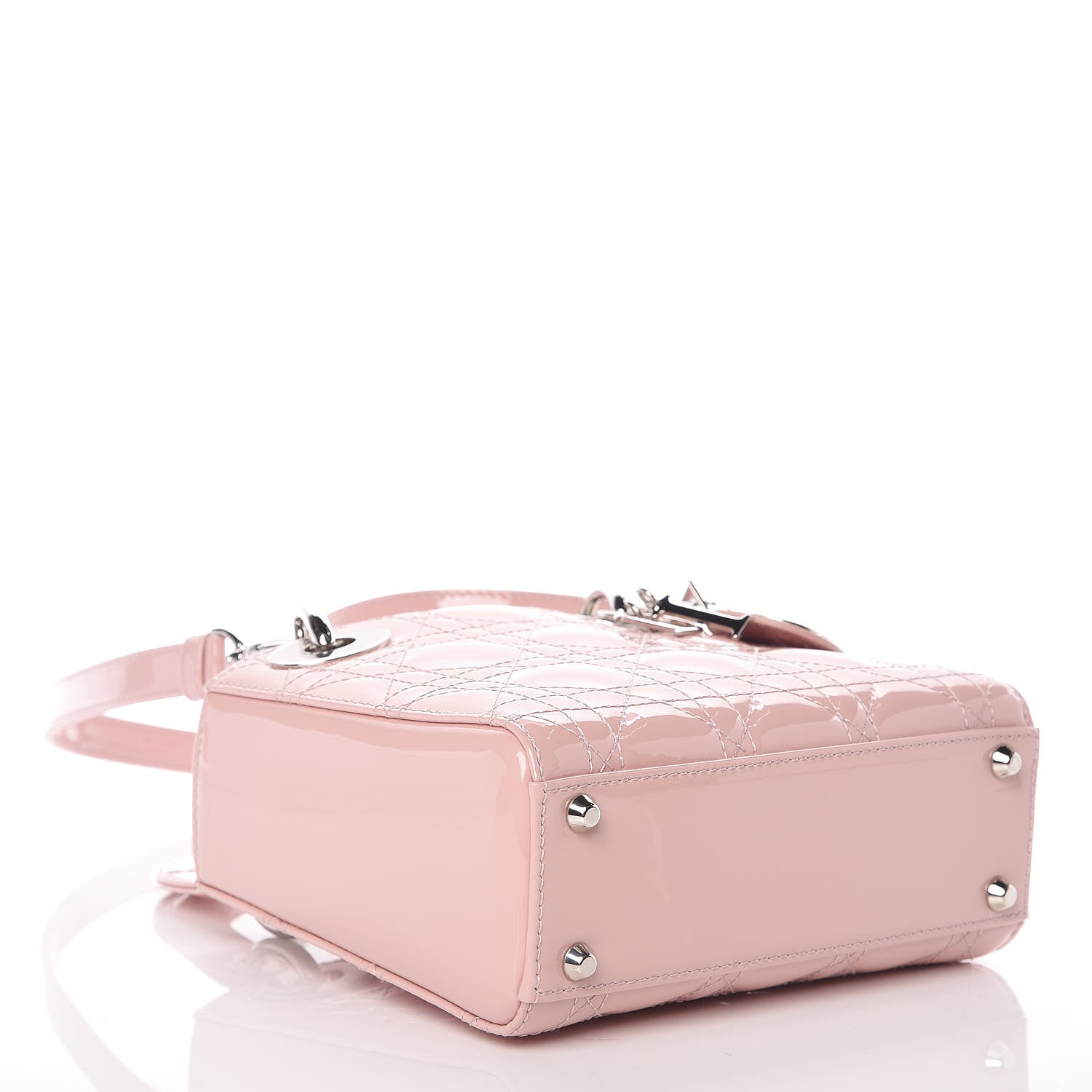 Christian Dior Patent Cannage Mini Lady Dior Pink 4 of 10