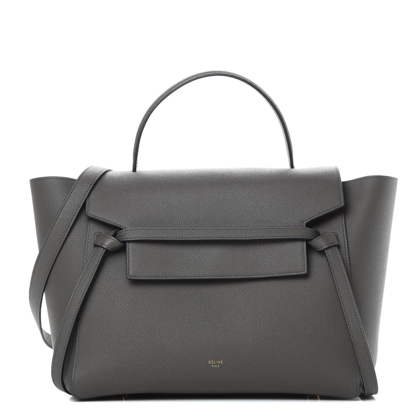 Grained Calfskin Mini Belt Bag Grey