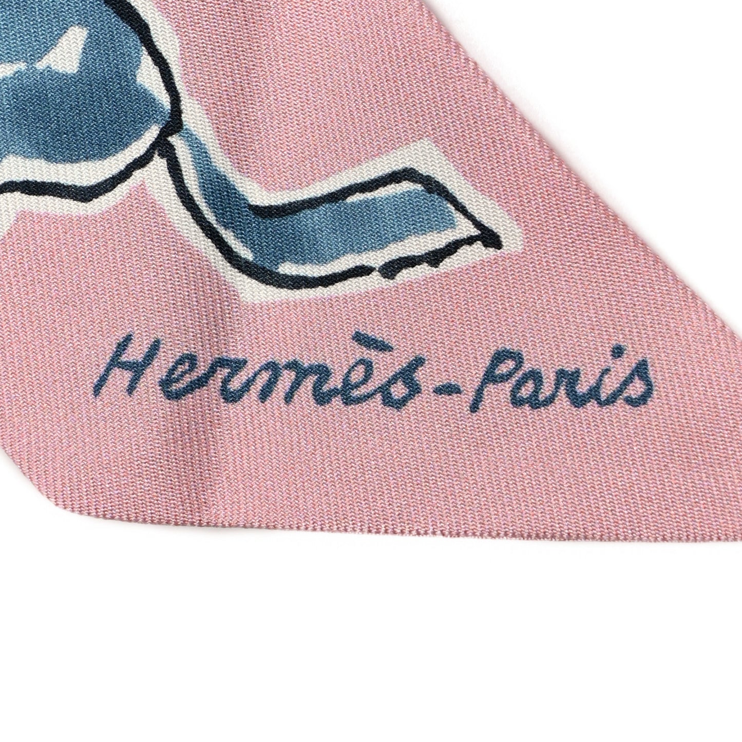 Silk Chevaux en Liberte Twilly Vieux Rose Bleu