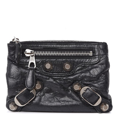 Balenciaga Agneau Giant 12 Silver Hardware M Porte-Monnaie Coin Purse Black 1 of 11