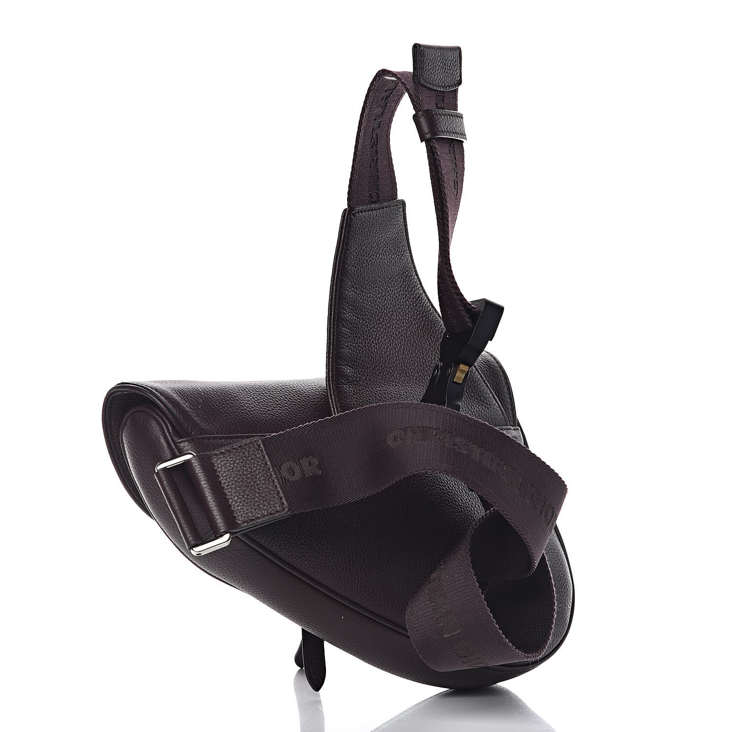 Christian Dior Grained Calfskin Kim Jones Saddle Bag Amaranth 3 of 8
