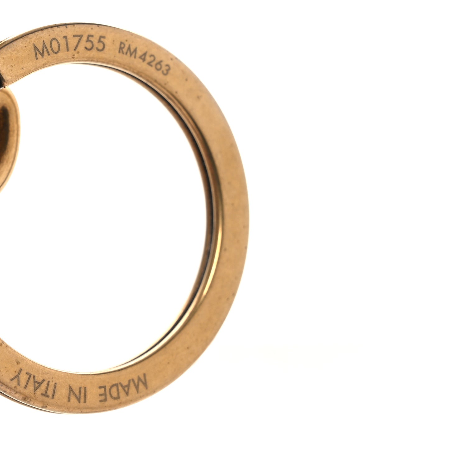 LV Vers Stud Bag Charm Key Holder Gold
