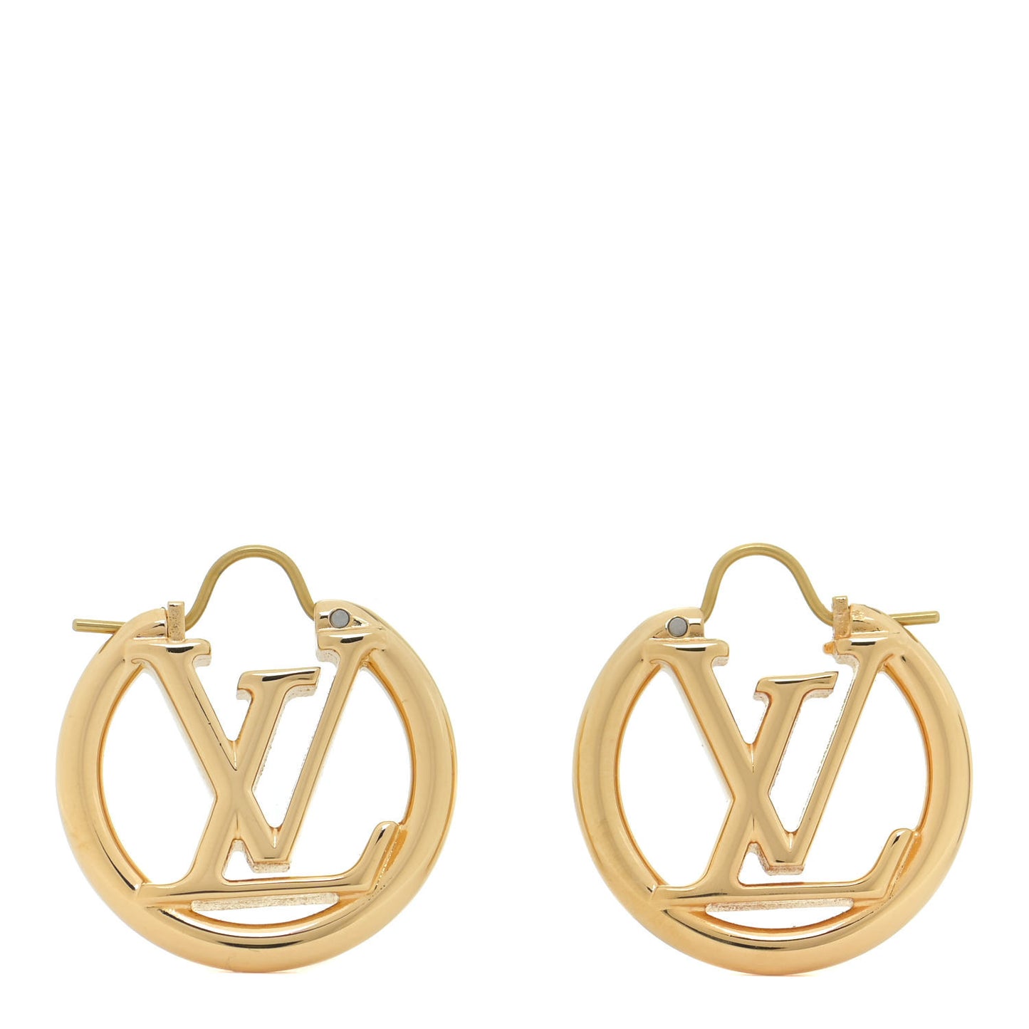 Metal Small Louise Hoop Earrings Gold