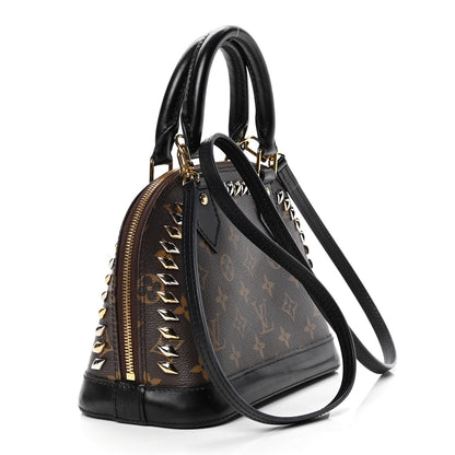 Louis Vuitton Monogram Macassar Studded Alma BB 2 of 6