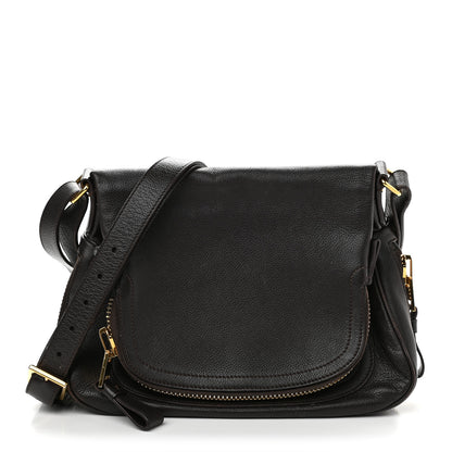 Tom Ford Grained Calfskin Medium Jennifer Crossbody Bag Black 1 of 11