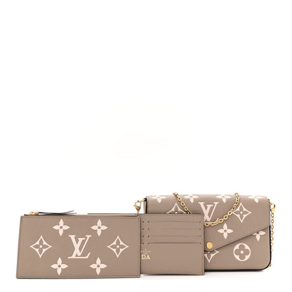 Louis Vuitton Empreinte Monogram Giant Felicie Pochette Tourterelle Creme 3 of 12