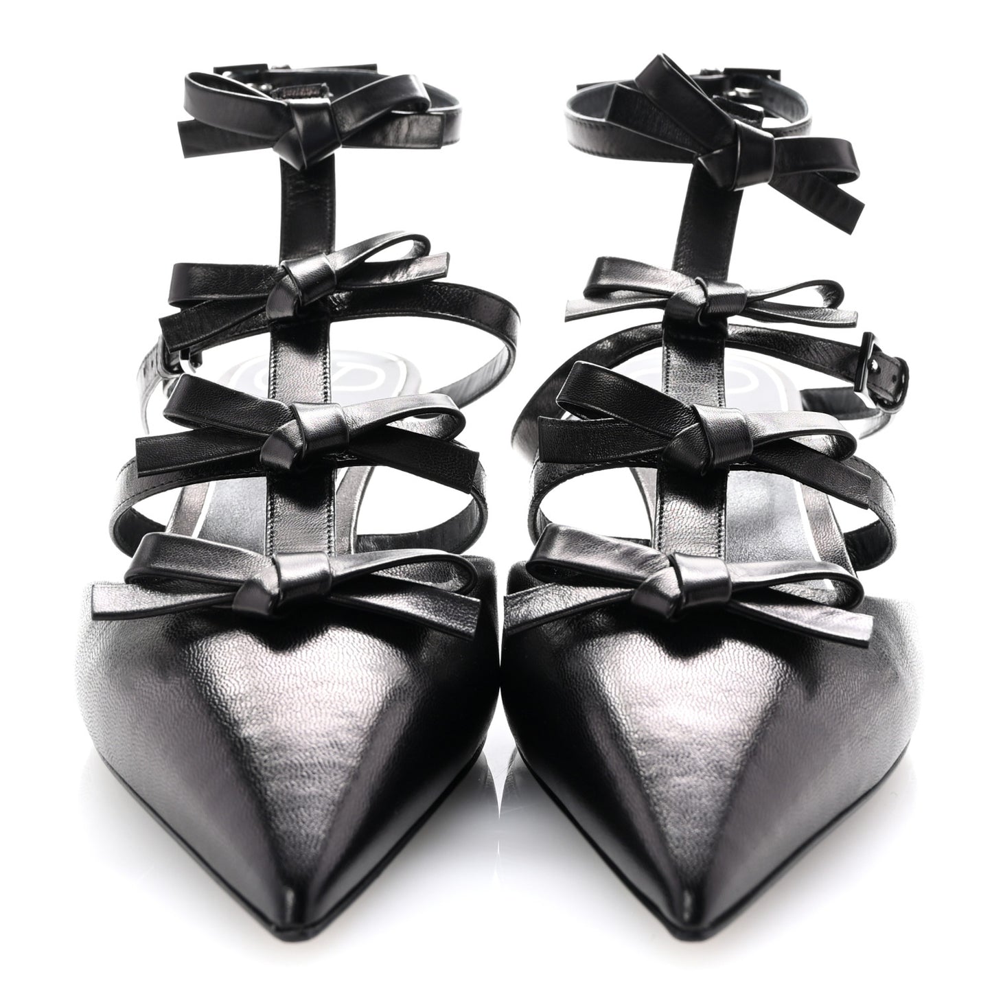 Nappa French Bow Gladiator 45mm Sandals 40 Black