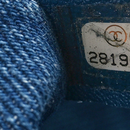 Chanel Denim Shearling Hieroglyph Flap Blue 7 of 9