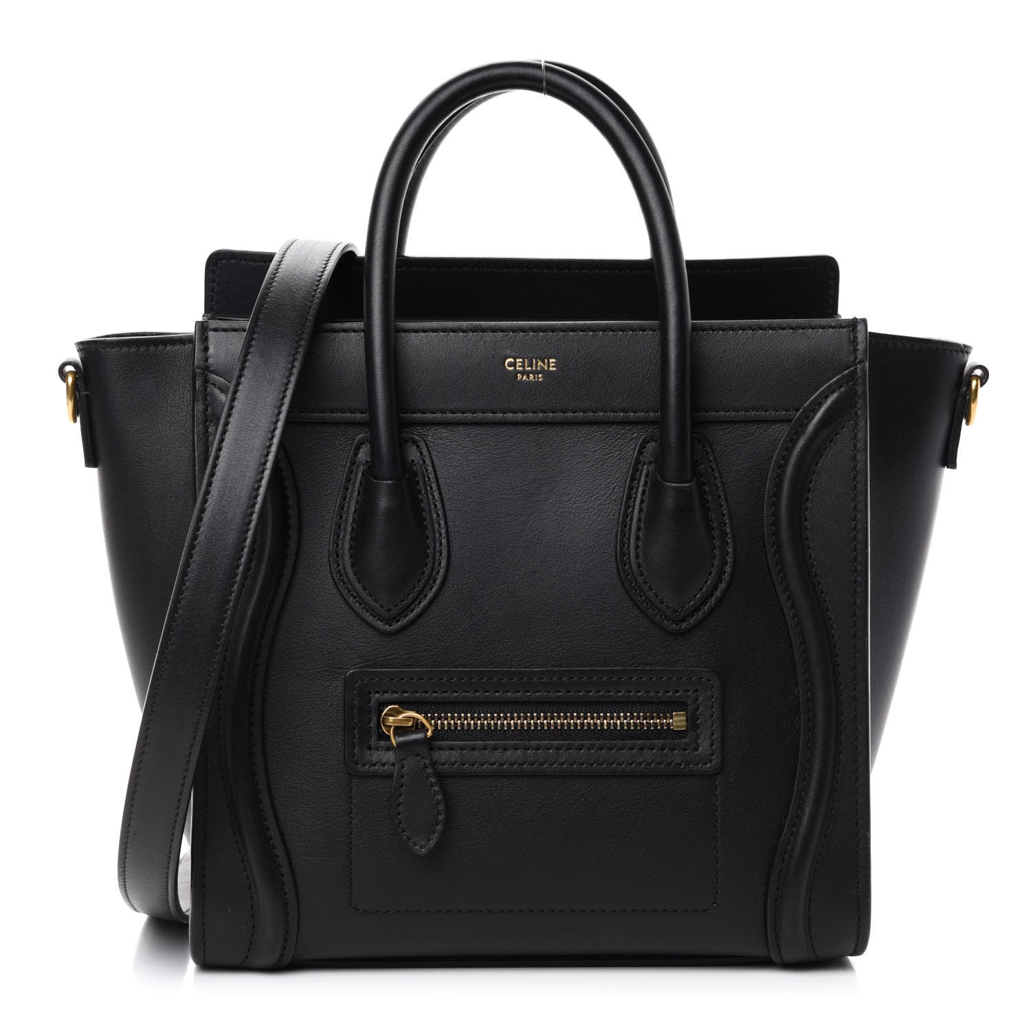 Celine Smooth Calfskin Nano Luggage Black 1 of 11