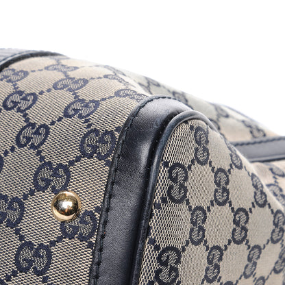 Gucci Monogram Vintage Web Medium Boston Navy Navy 15 of 18