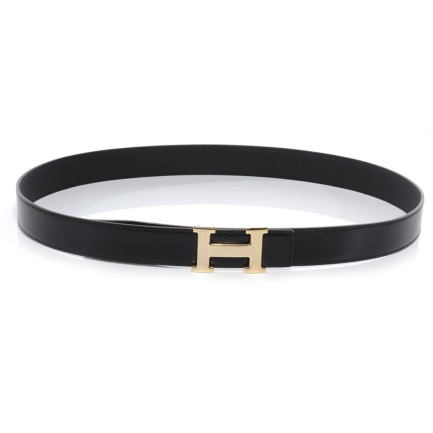 Hermes Box Clemence Reversible Constance 32mm H Belt Strap 100 Black 1 of 6