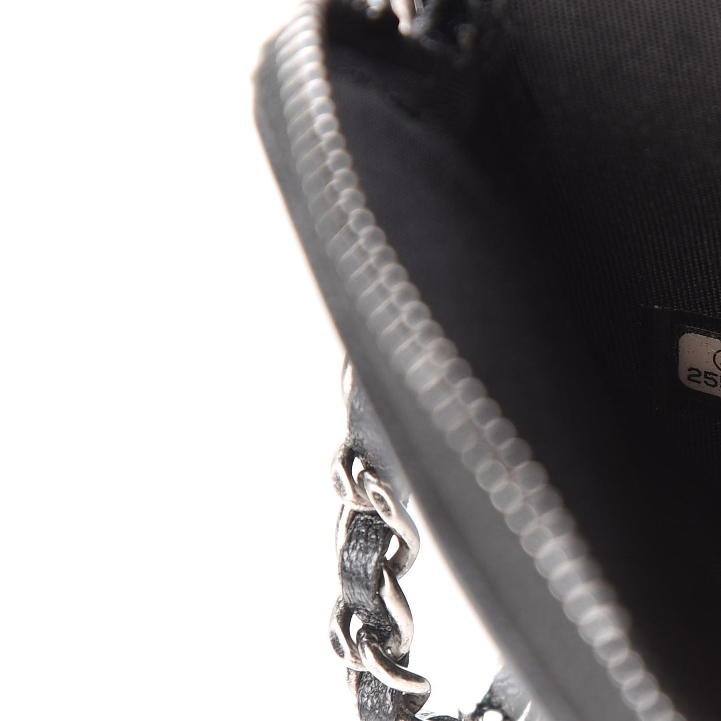 Caviar Quilted Small Boy Clutch With Chain Black