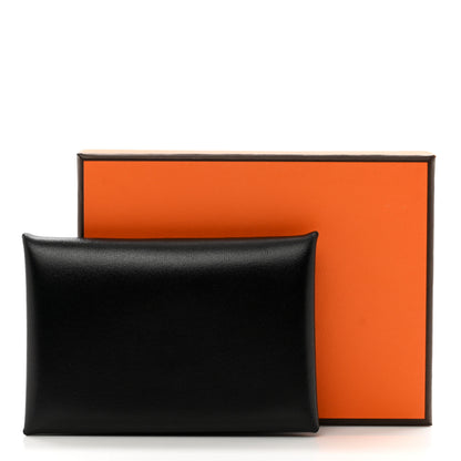 Hermes Box Calvi Card Case Black 3 of 7