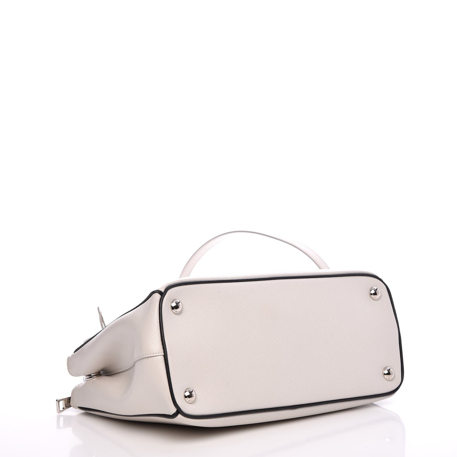 Prada Saffiano Small Galleria Double Zip Tote Bianco 5 of 14