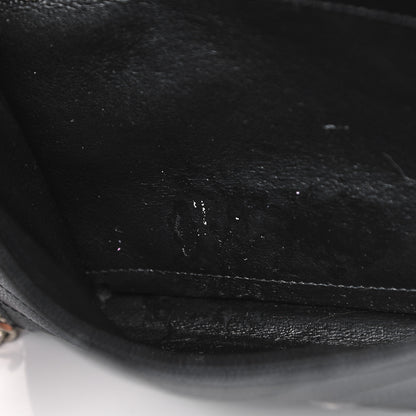 Saint Laurent Grain De Poudre Matelasse Chevron Monogram Chain Wallet Black 11 of 12