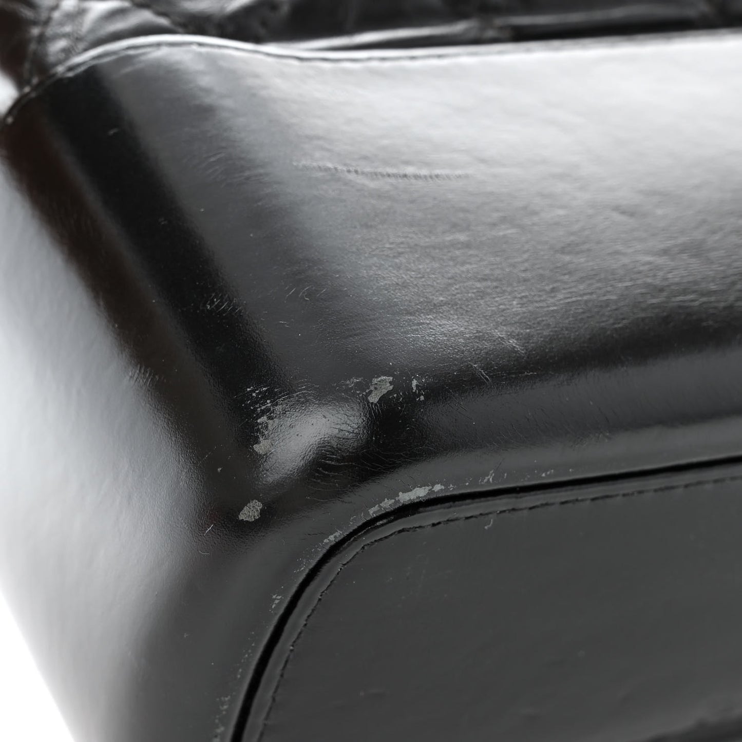 Aged Calfskin Quilted Large Gabrielle Hobo Black
