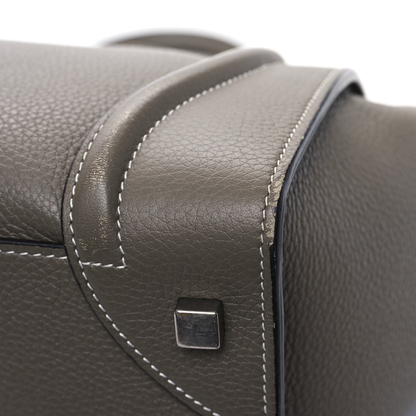 Drummed Calfskin Mini Luggage Souris