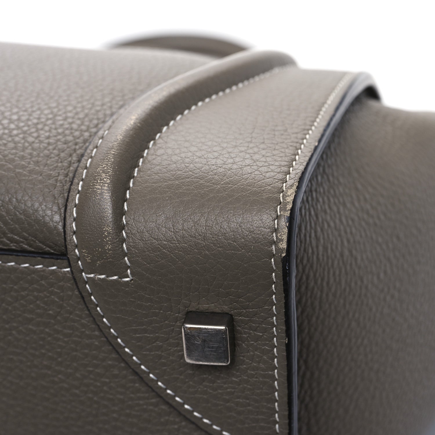 Celine Drummed Calfskin Mini Luggage Souris 12 of 12