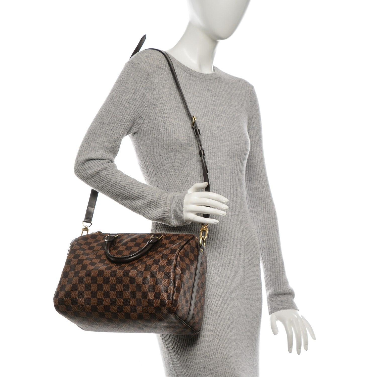 Louis Vuitton Damier Ebene Speedy Bandouliere 30 2 of 7