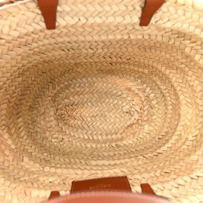Celine Palm Leaf Calfskin Triomphe Teen Panier Tan 5 of 11