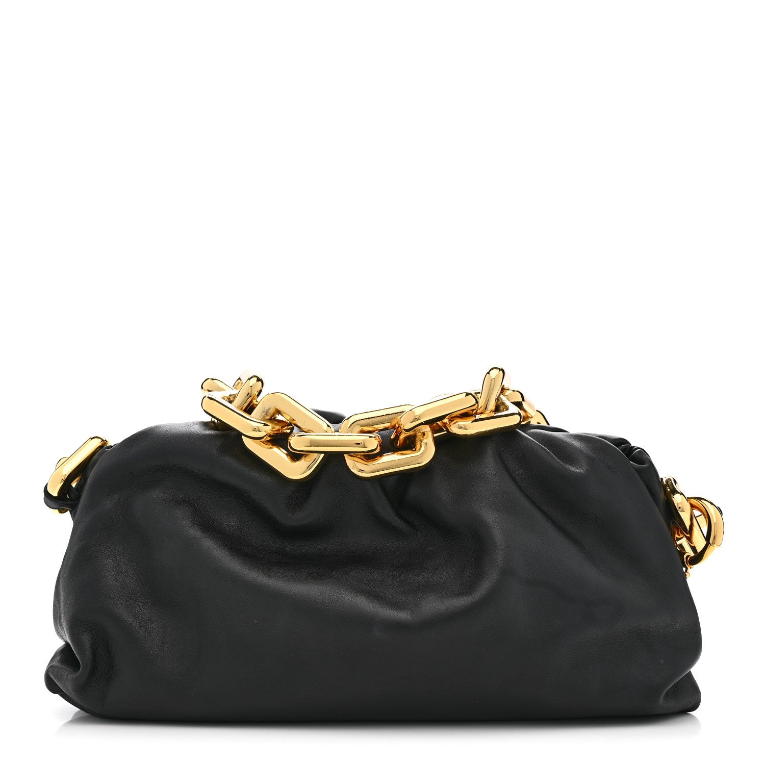 Bottega Veneta Calfskin The Pouch Chain Black 1 of 11