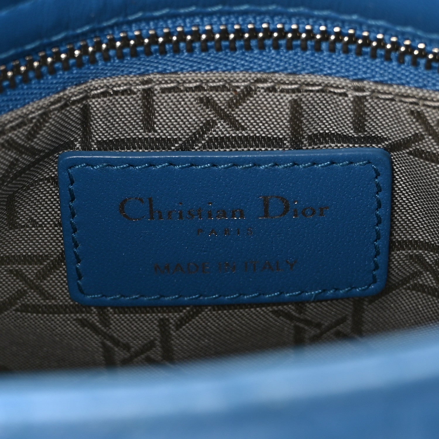 Christian Dior Lambskin Cannage Mini Lady Dior Blue 6 of 11