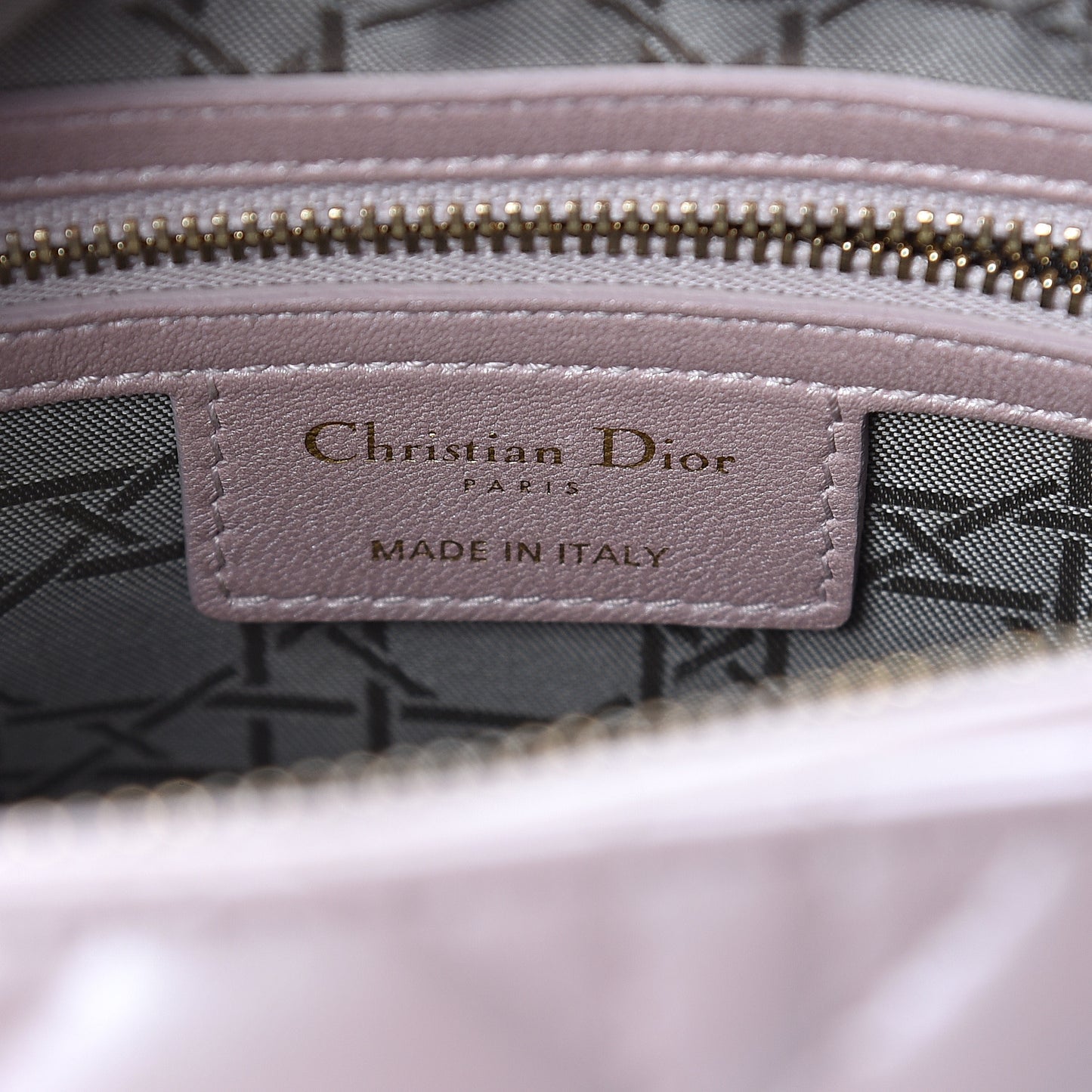 Pearly Lambskin Cannage Medium Lady Dior Lotus