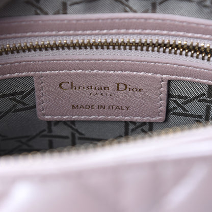 Christian Dior Pearly Lambskin Cannage Medium Lady Dior Lotus 5 of 7