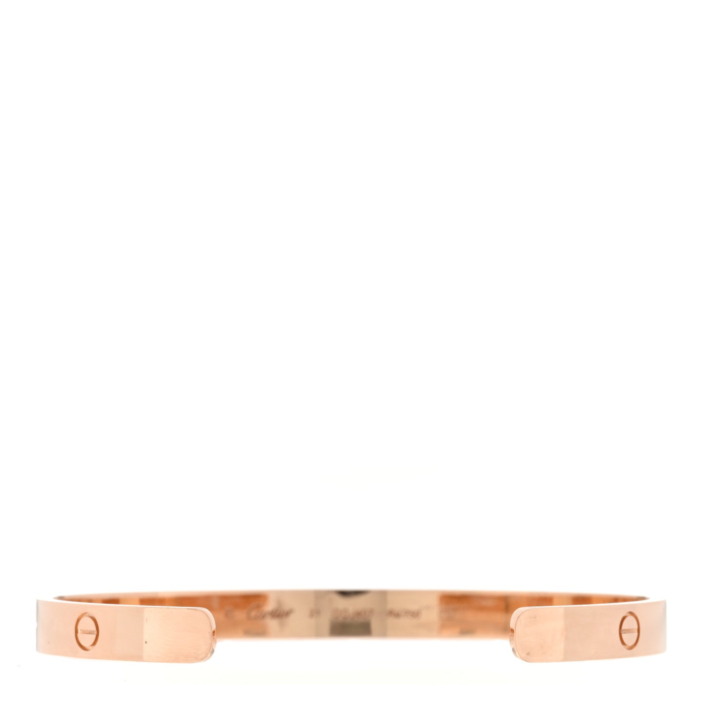 18K Pink Gold LOVE Cuff Bracelet 21