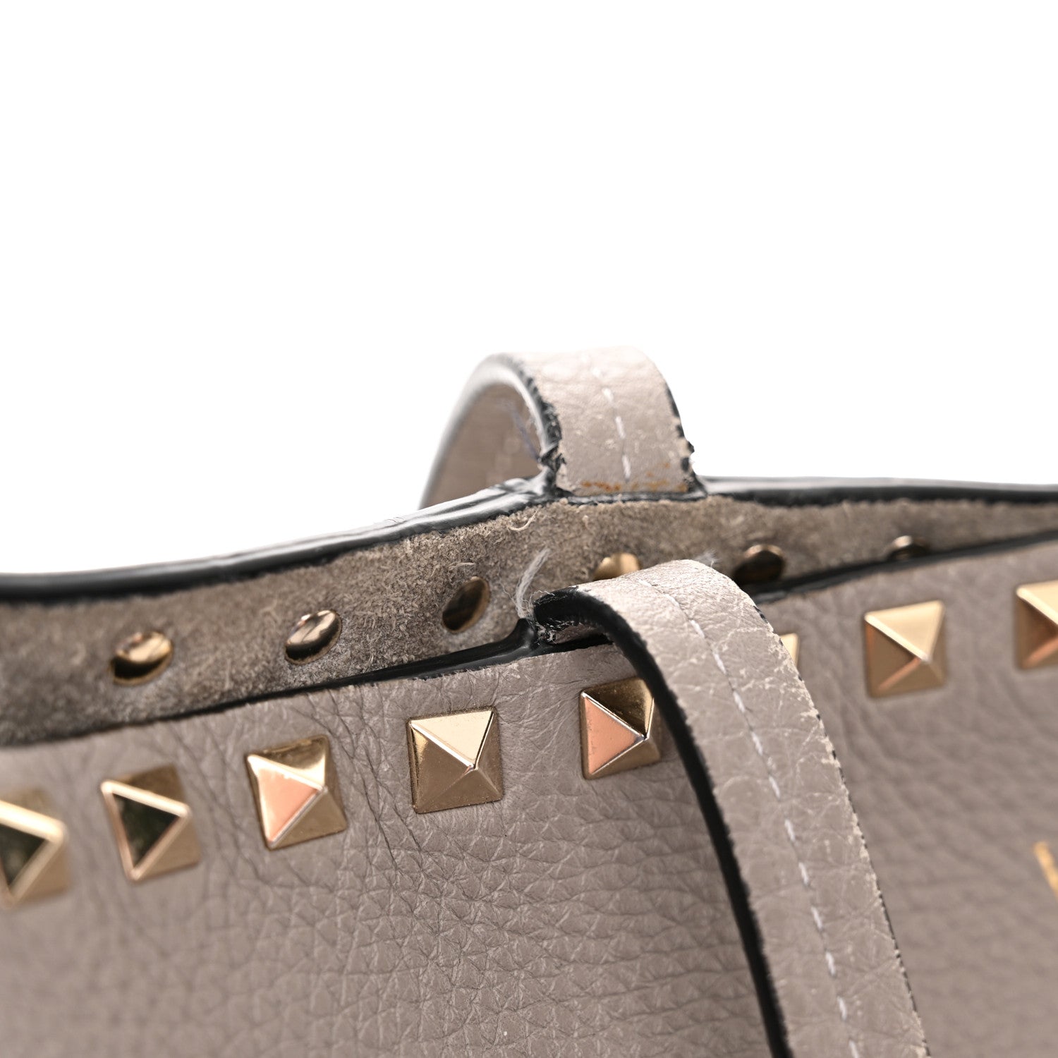 Valentino Garavani Grained Calfskin Rockstud Shoulder Tote Perla 15 of 24
