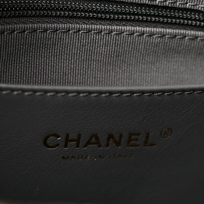 Chanel Shiny Lambskin Quilted Trendy Pockets Hobo Dark Grey 6 of 10