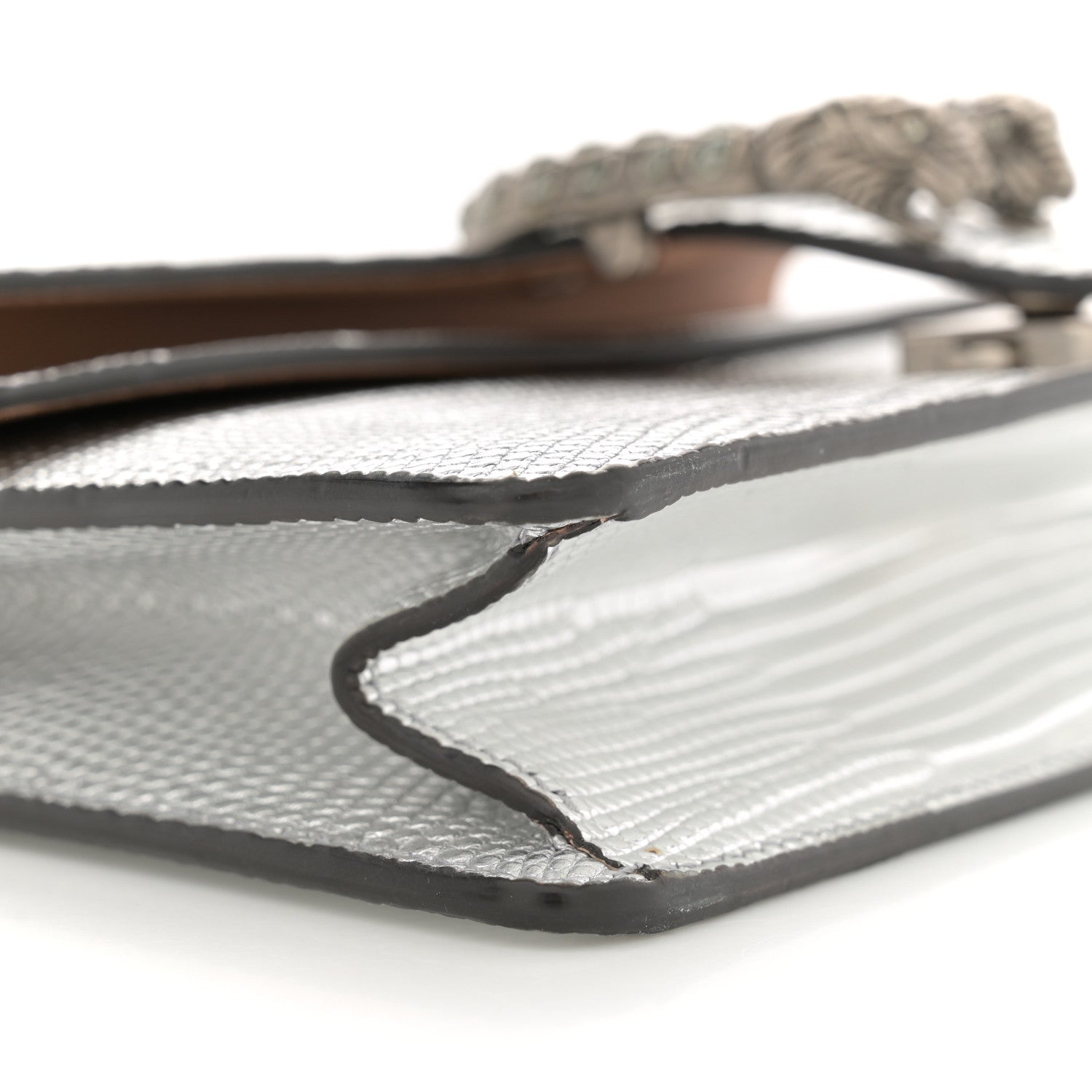 Gucci Lizard Crystal Small Dionysus Shoulder Bag Silver 9 of 13