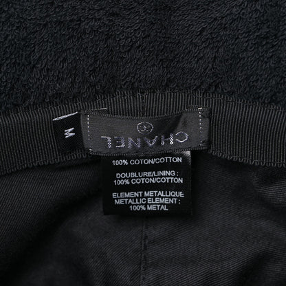 Chanel Terry Cloth CC Bucket Hat M Black 7 of 7