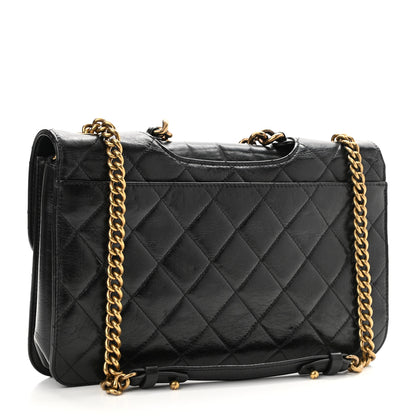 Chanel Glazed Calfskin Quilted Large Perfect Edge Flap Black 3 of 11