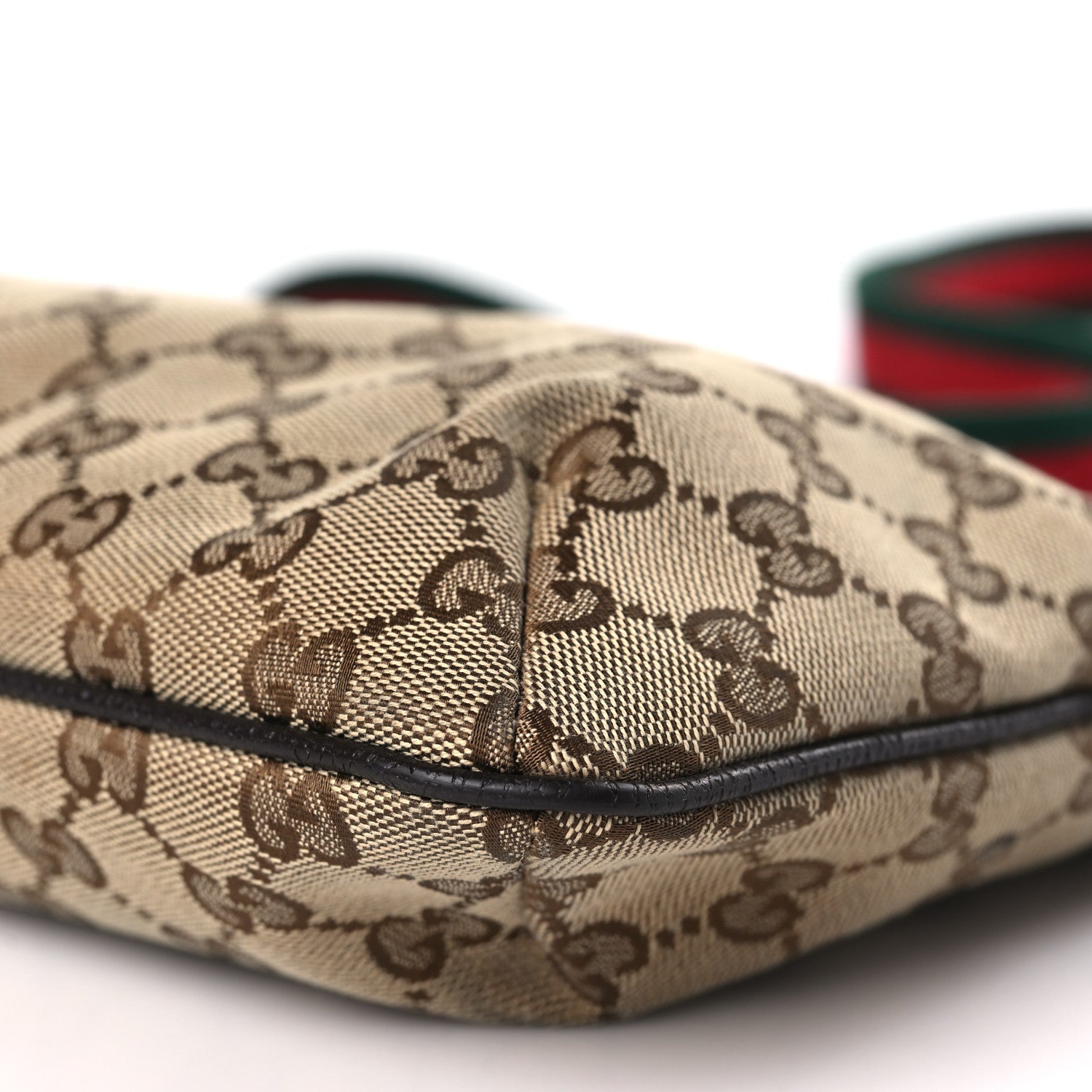 Gucci Monogram Web Small Flat Messenger Crossbody Dark Brown 9 of 9