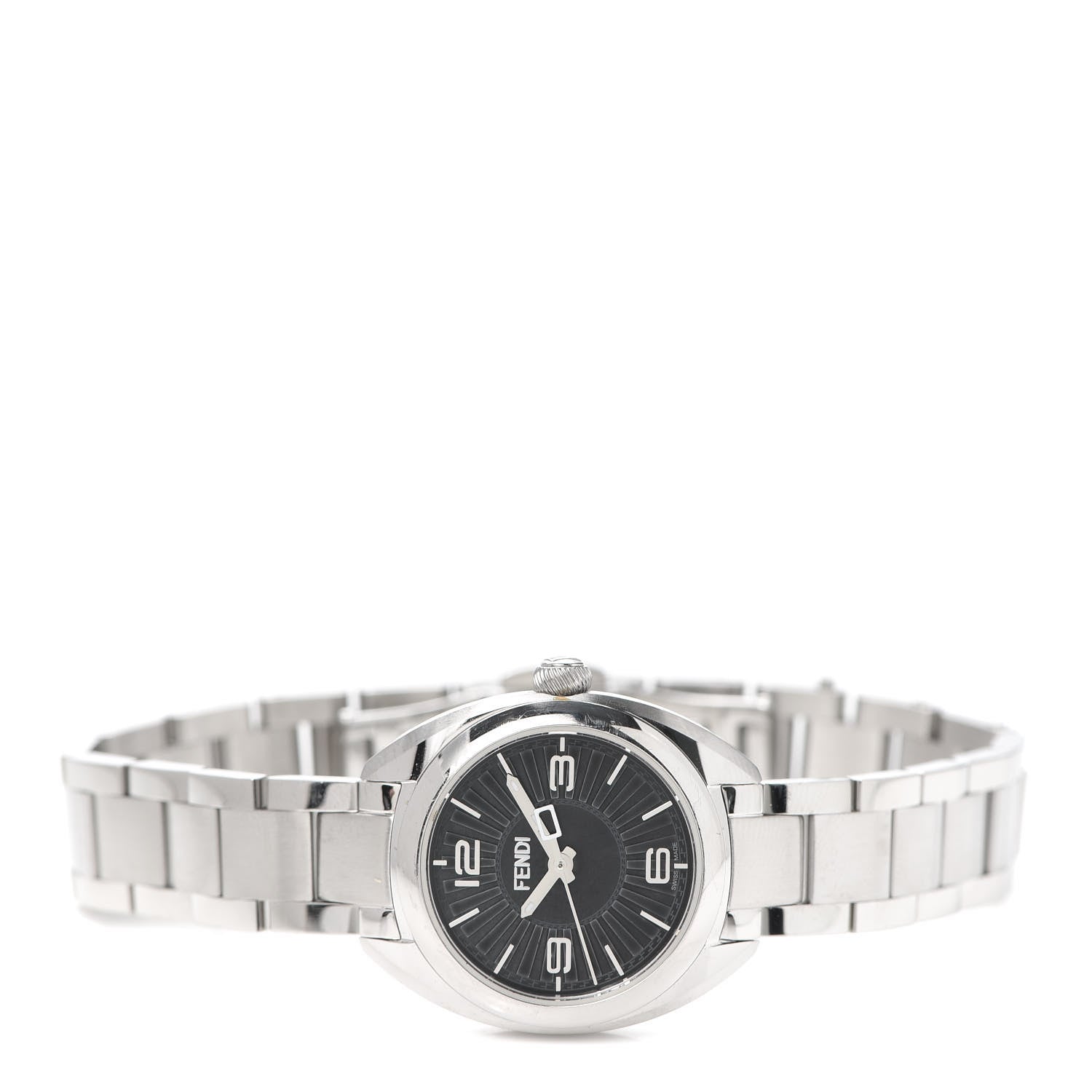 Fendi Stainless Steel 27mm Momento Quartz Watch Black 2 of 5
