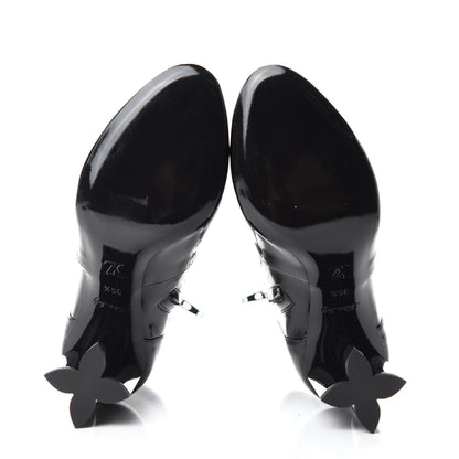 Louis Vuitton Patent Silhouette Ankle Boots 35.5 Black 6 of 9
