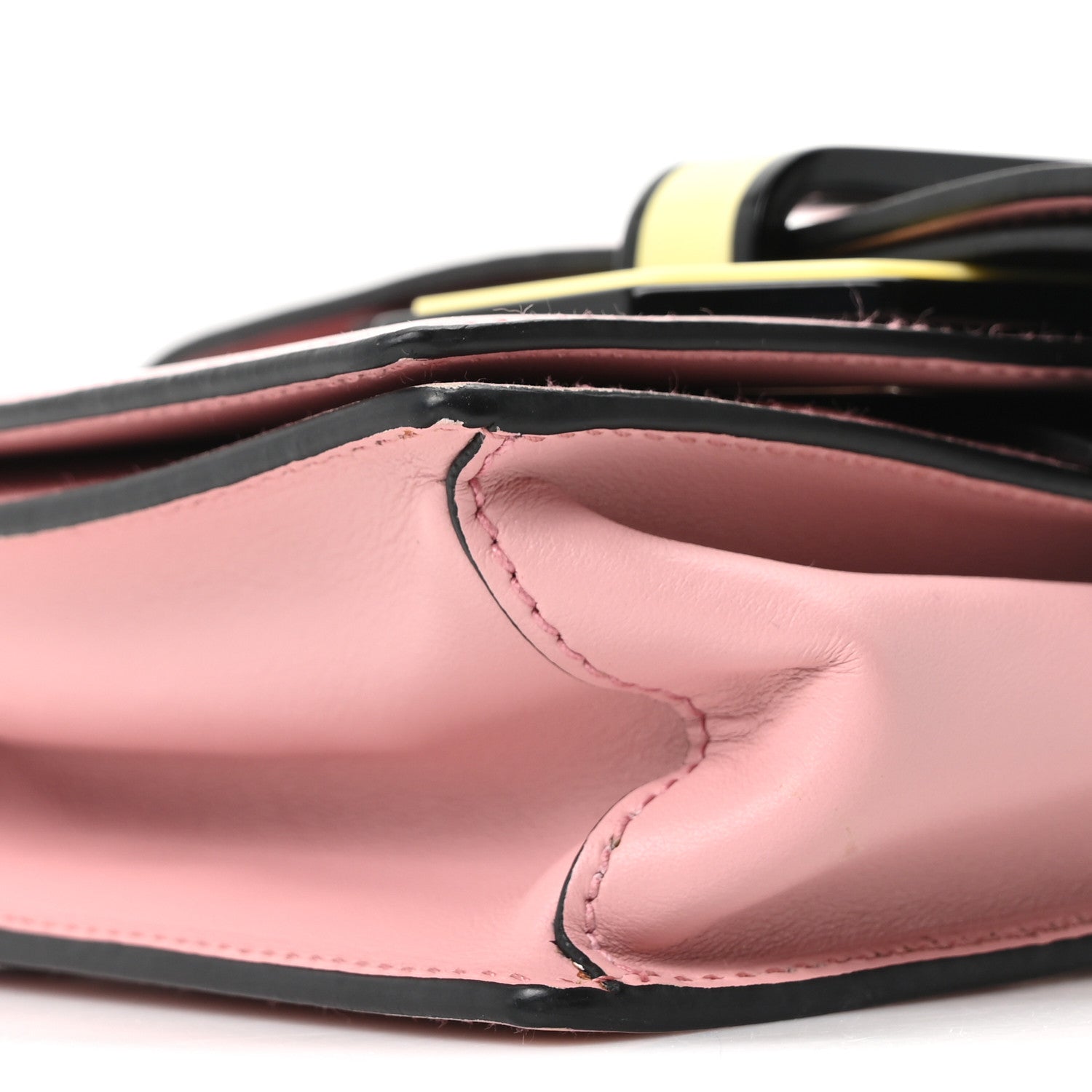 Prada City Calf Plex Ribbon Bag Pesco Giallo 8 of 9
