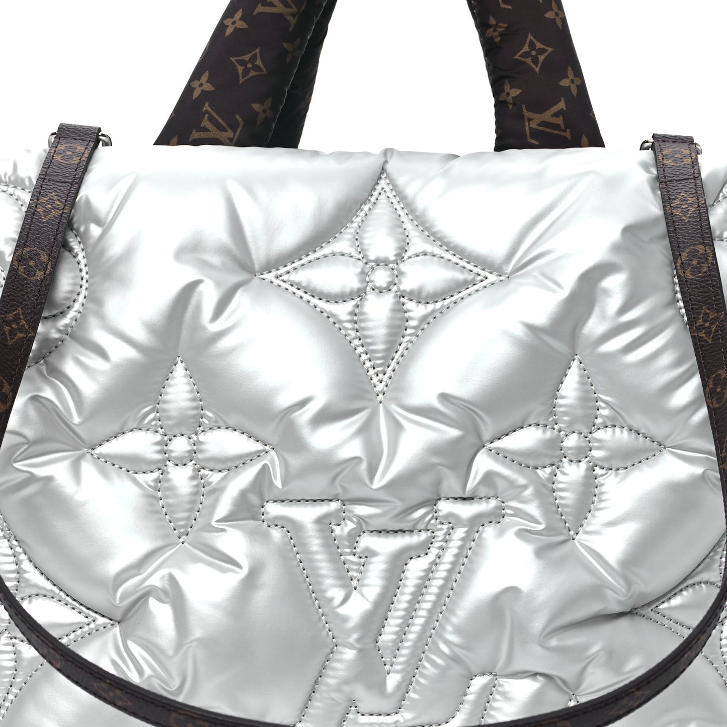 Econyl Monogram Pillow Giant Onthego GM Silver