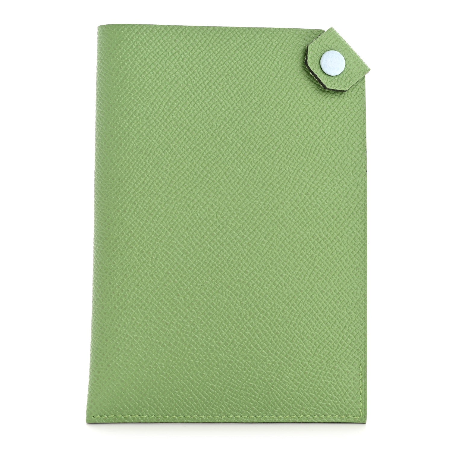 Hermes Epsom Tarmac Aleatoire Passport Holder Vert Criquet Bleu Brume 1 of 7
