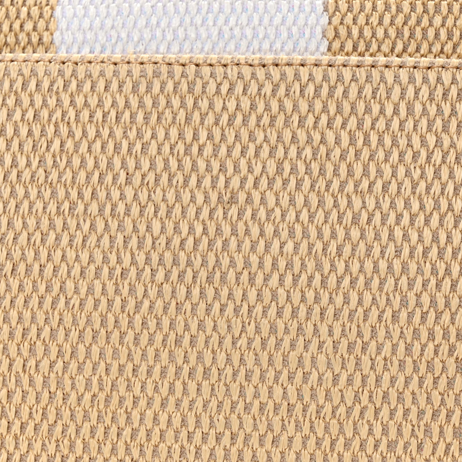 Chanel Straw Raffia Calfskin Striped Medium Deauville Tote Black Beige Ivory 15 of 15