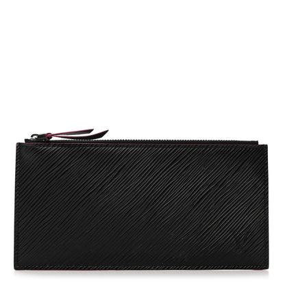 Louis Vuitton Epi Felicie Chain Wallet Zippered Insert Black Hot Pink 1 of 8