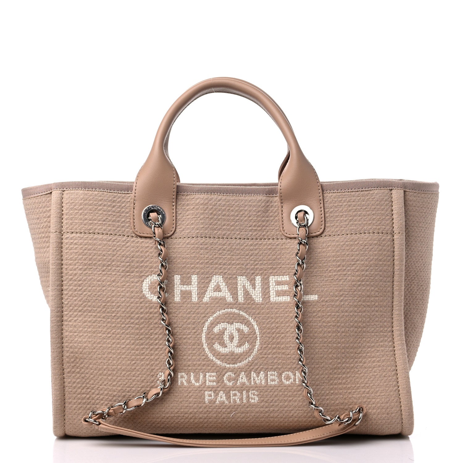 Chanel Mixed Fibers Small Deauville Tote Beige 3 of 10