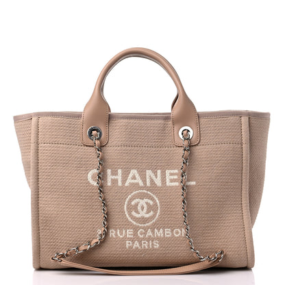 Chanel Mixed Fibers Small Deauville Tote Beige 3 of 10