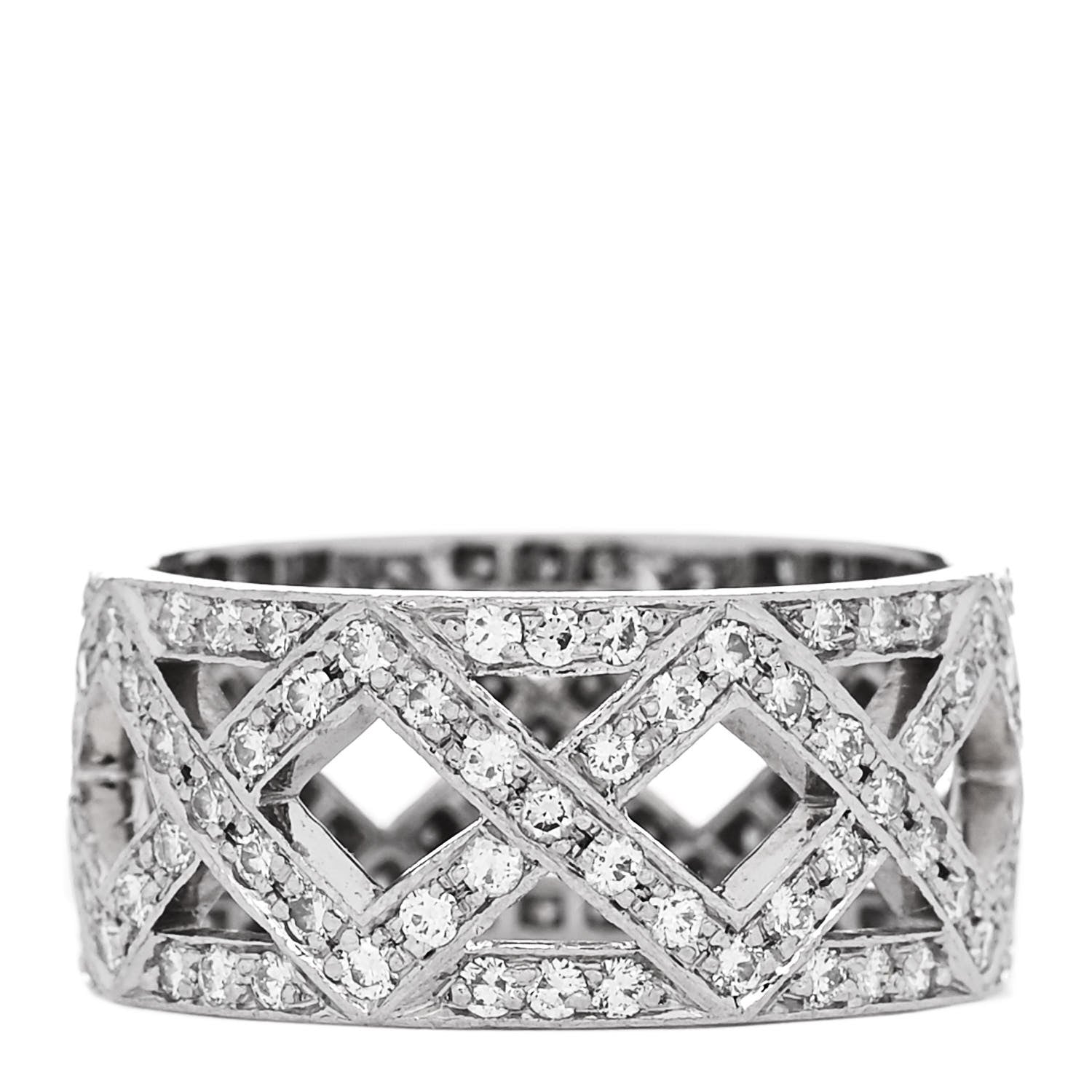 Tiffany Platinum Diamond Legacy Celebration Braided Band Ring 50 5.25 3 of 4