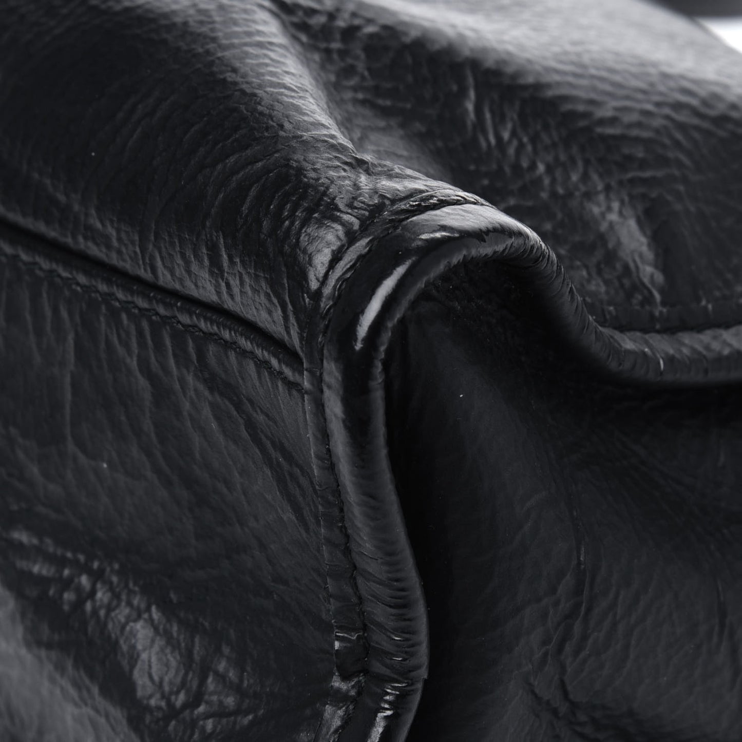 Matte Goatskin Rubber Covered Classic Hardware Mini City Black