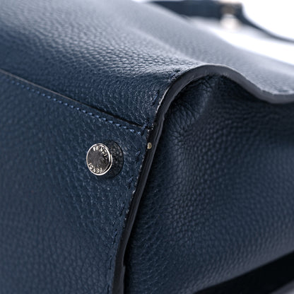 Fendi Cuoio Romano Selleria Bi-Color Large Mens Peekaboo Iconic Essential Satchel Lavagna Black 12 of 14