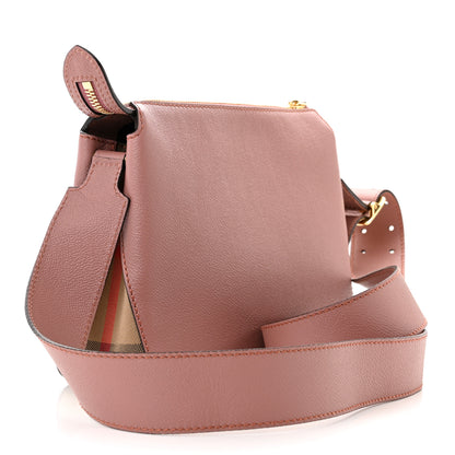 Burberry Soft Grain Calfskin House Check Small Helmsley Crossbody Dusty Pink 3 of 10