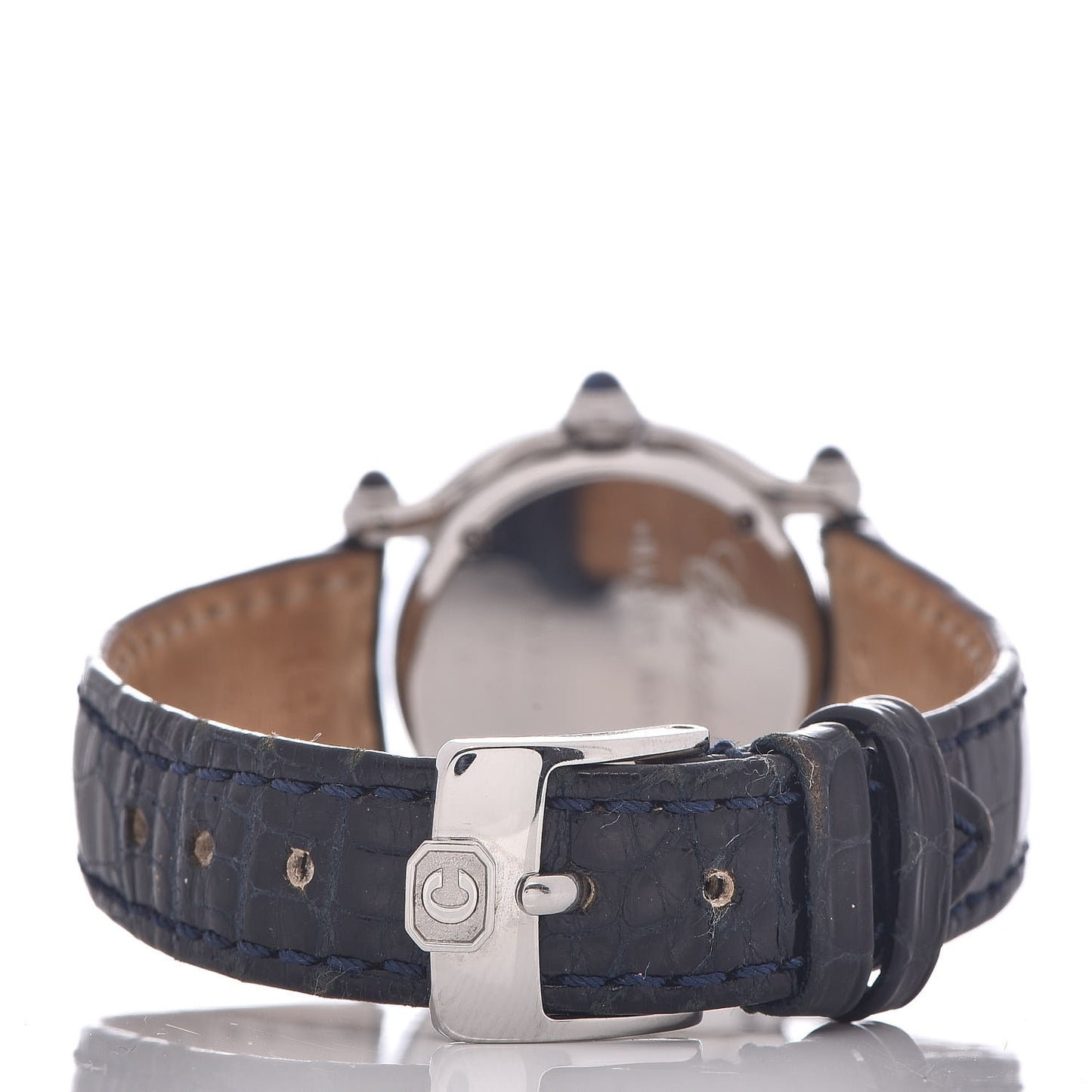 Stainless Steel Alligator Diamond 26mm Happy Sport Moon Star Quartz Watch Black