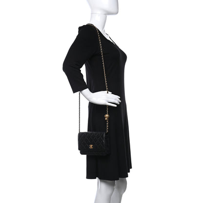 Chanel Calfskin Quilted Perfect Fit Wallet On Chain WOC Black 2 of 12